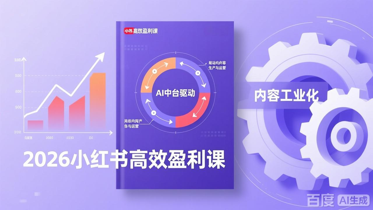 （17291期）2026小红书高效盈利课，流量双引擎+内容工业化+AI中台驱动，构建可复制的千万级营收模型-宇文网创