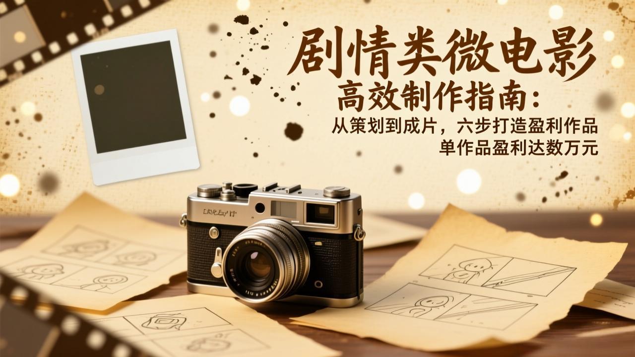 （17086期）剧情类微电影高效制作指南：从策划到成片，六步打造盈利作品，单作品盈利达数万元-宇文网创