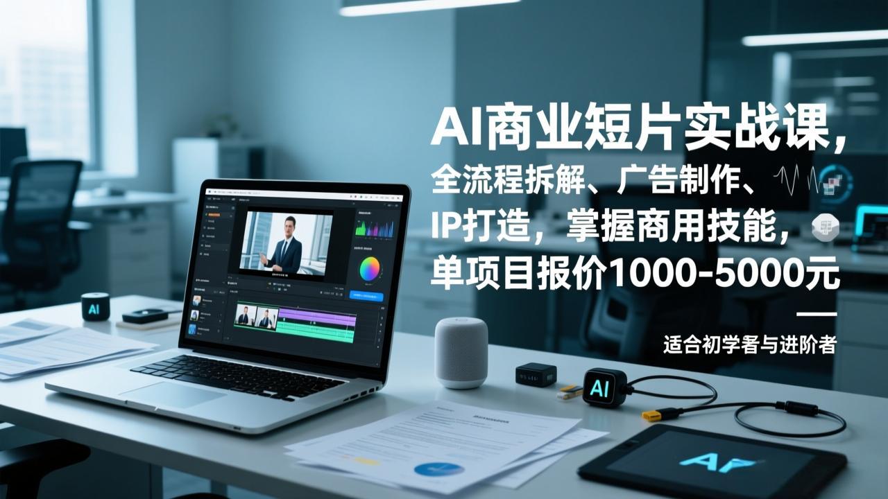 （17051期）AI商业短片实战课，全流程拆解、广告制作、IP打造，掌握商用技能，单项目报价1000-5000元-宇文网创