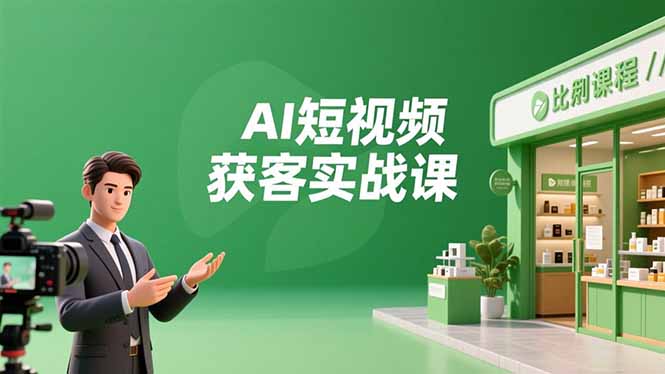 （16747期）AI短视频获客实战课，数字人创作、实体行业应用、精准引流，30天获取客源月入6万+-宇文网创