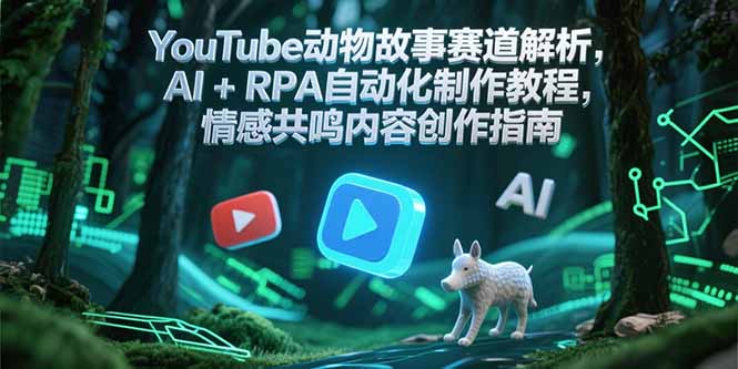 (15174期)YouTube动物故事赛道解析,AI+RPA自动化制作教程,情感共鸣内容创作指南-宇文网创