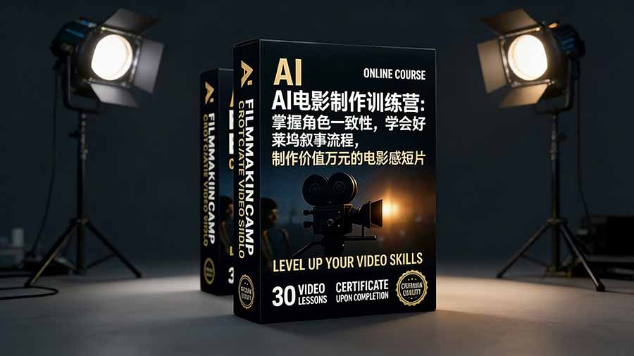 （17223期）AI电影制作训练营：掌握角色一致性，学会好莱坞叙事流程，制作价值万元的电影感短片-宇文网创
