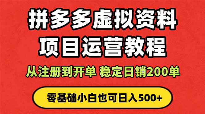 （16220期）拼多多开店运营课程： 蓝海变现玩法，轻松实现睡后收入 零基础小白也可...-宇文网创