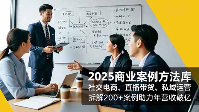（16713期）2025商业案例方法库，社交电商、直播带货、私域运营，拆解200+案例助力年营收破亿-宇文网创