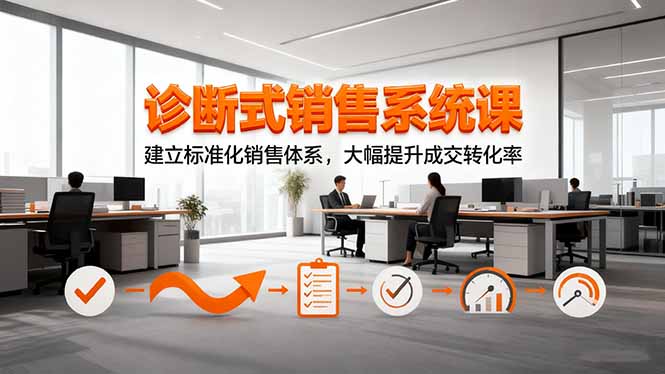 （16435期）诊断式销售系统课，建立标准化销售体系，大幅提升成交转化率-宇文网创