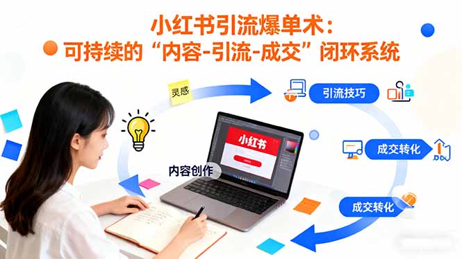 （16362期）小红书引流爆单术：构建一套低成本 可持续的“内容-引流-成交”闭环系统-宇文网创
