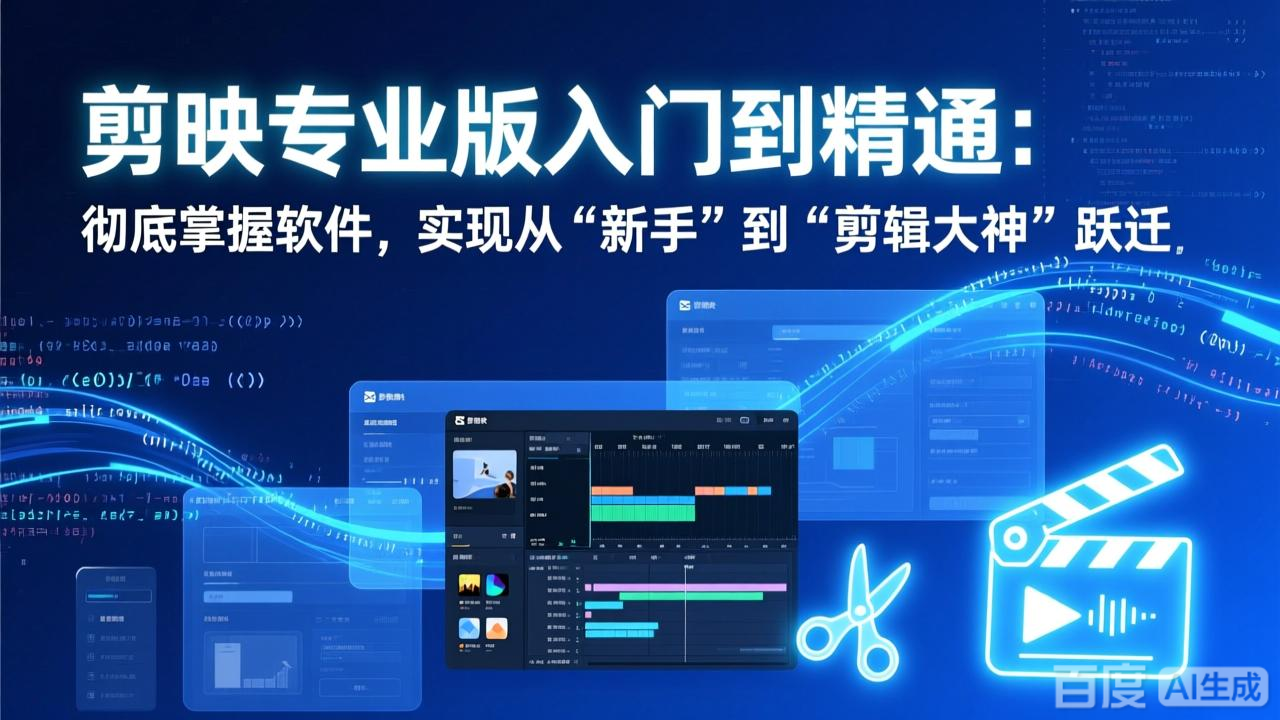 （17321期）剪映专业版入门到精通：彻底掌握软件，实现从“新手”到“剪辑大神”跃迁-宇文网创