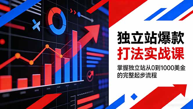 （17322期）独立站爆款打法实战课，掌握独立站从0到1000美金的完整起步流程-宇文网创