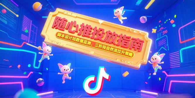 （15291期）随心推投放指南，脚本设计加数据监测，三阶段自然流拉升策略-宇文网创