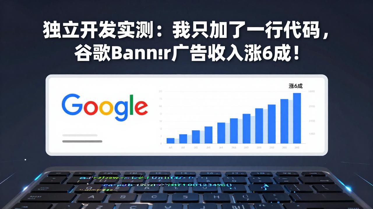 （17574期）付费文章：独立开发实测：我只加了一行代码，谷歌Banner广告收入涨6成！-宇文网创