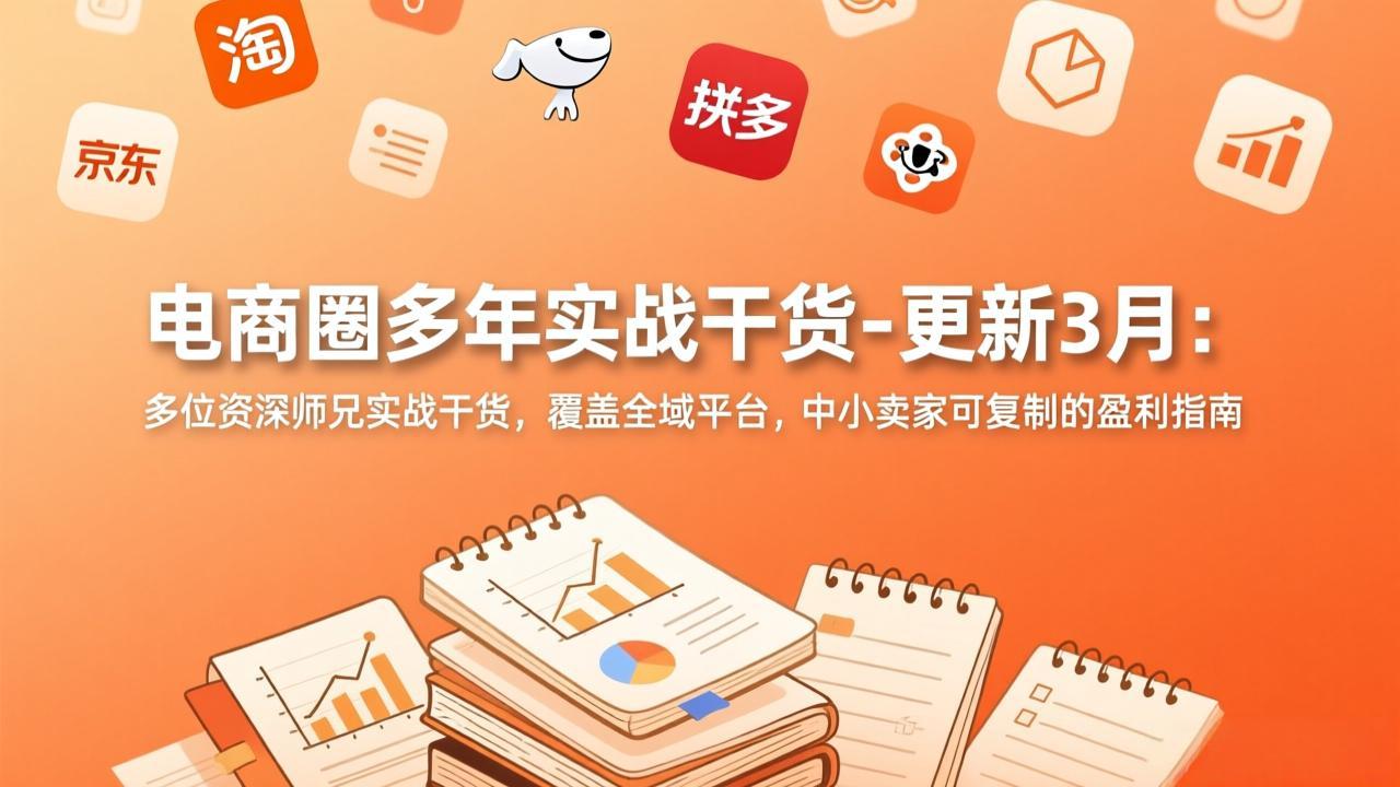 （17576期）电商圈多年实战干货-更新3月：多位资深师兄实战干货，覆盖全域平台，中小卖家可复制的盈利指南-宇文网创