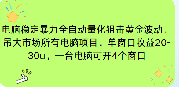 (16737期)电脑EA策略挂机项目单窗口收益20-30u,单电脑可挂5-10个窗口收益稳健4位数-宇文网创