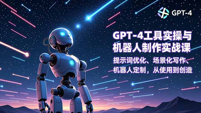 （16837期）GPT-4工具实操与机器人制作实战课：提示词优化、场景化写作、机器人定制，从使用到创造-宇文网创