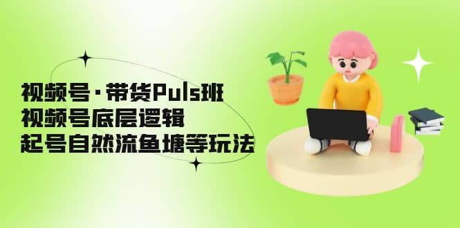视频号·带货Puls班，视频号底层逻辑，起号自然流鱼塘等玩法-宇文网创