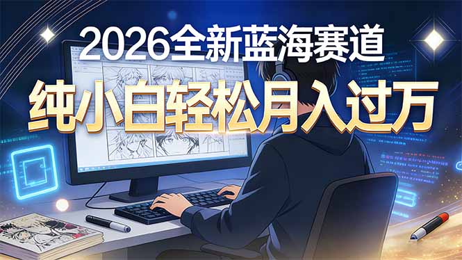 （16781期）2026年全新蓝海赛道，纯小白轻松月入过万-宇文网创