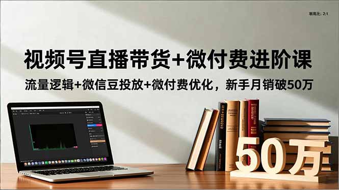 （16684期）视频号直播带货+微付费进阶课：流量逻辑+微信豆投放+微付费优化，新手月销破50万-宇文网创