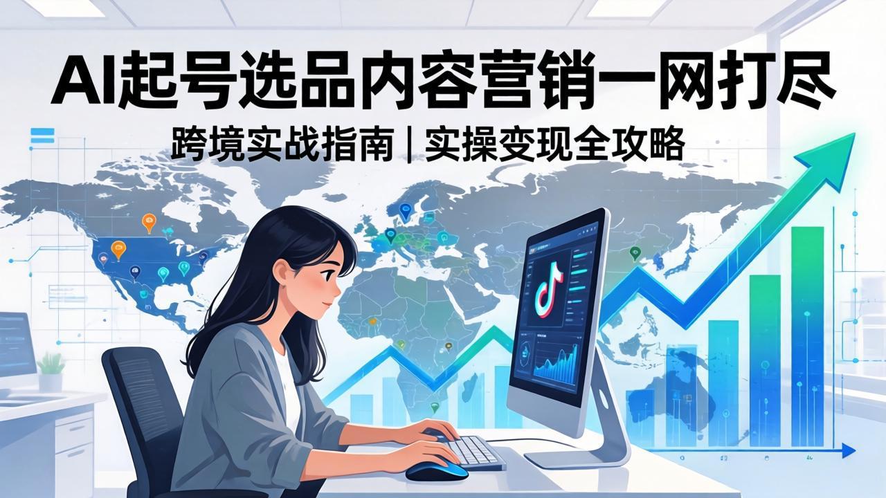 （17824期）2026 TikTok 跨境AI实操：从零基础到变现全流程，AI起号选品内容营销一网打尽-宇文网创