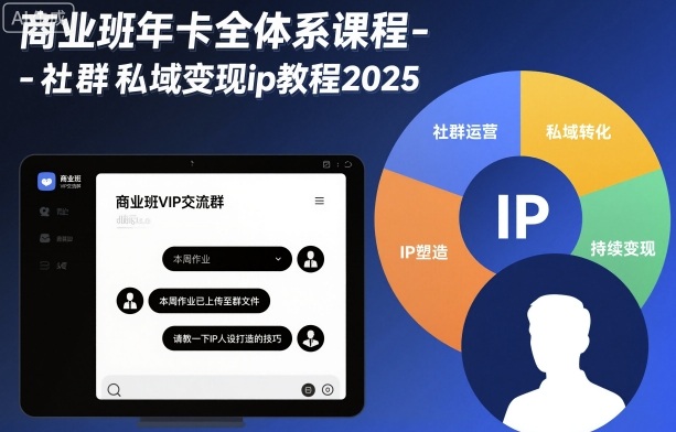 商业班年卡全体系课程-社群私域变现ip教程2025-宇文网创