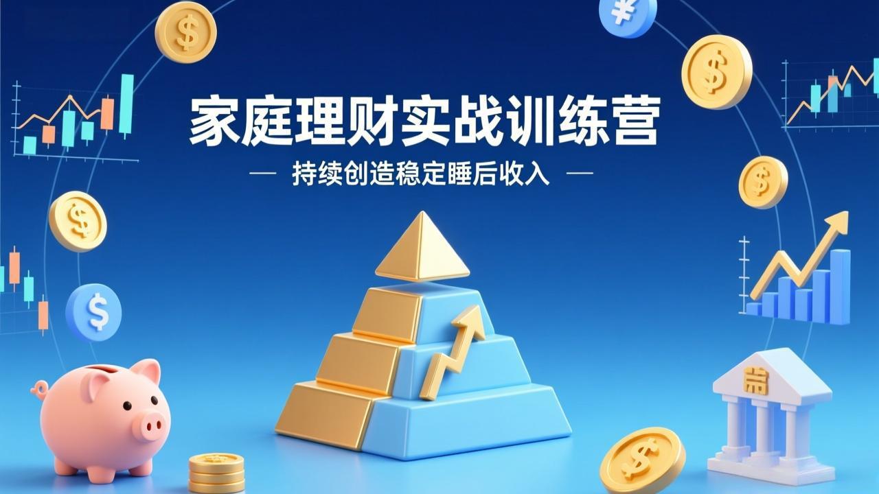 （17486期）家庭理财实战训练营：从0到1建体系，三阶进阶层层递进，助你持续创造稳定睡后收入-宇文网创