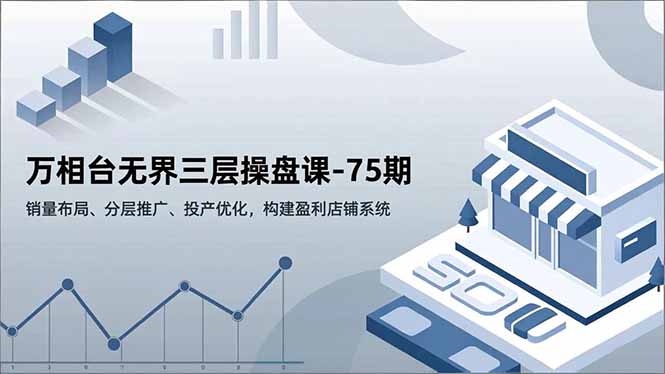 （16769期）万相台无界三层操盘课-75期，销量布局、分层推广、投产优化，构建盈利店铺系统-宇文网创
