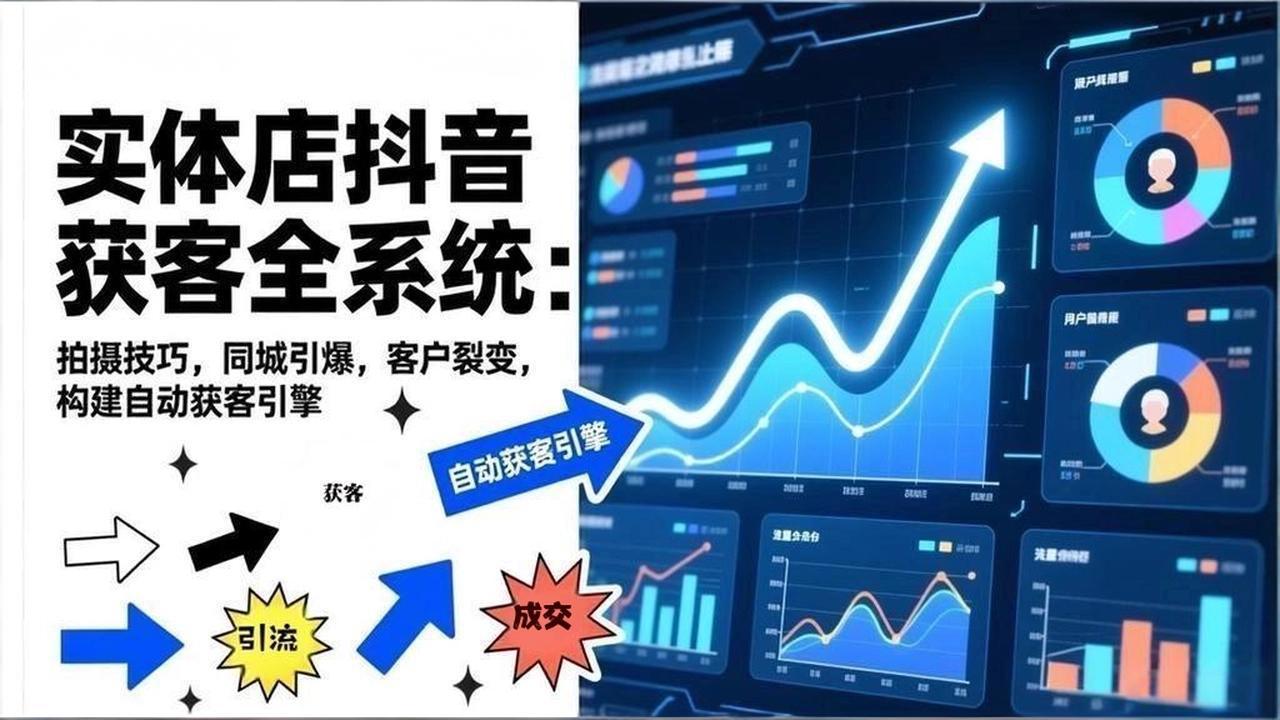 （17090期）2026实体店抖音获客全系统：拍摄技巧，同城引爆，客户裂变，构建自动获客引擎-宇文网创