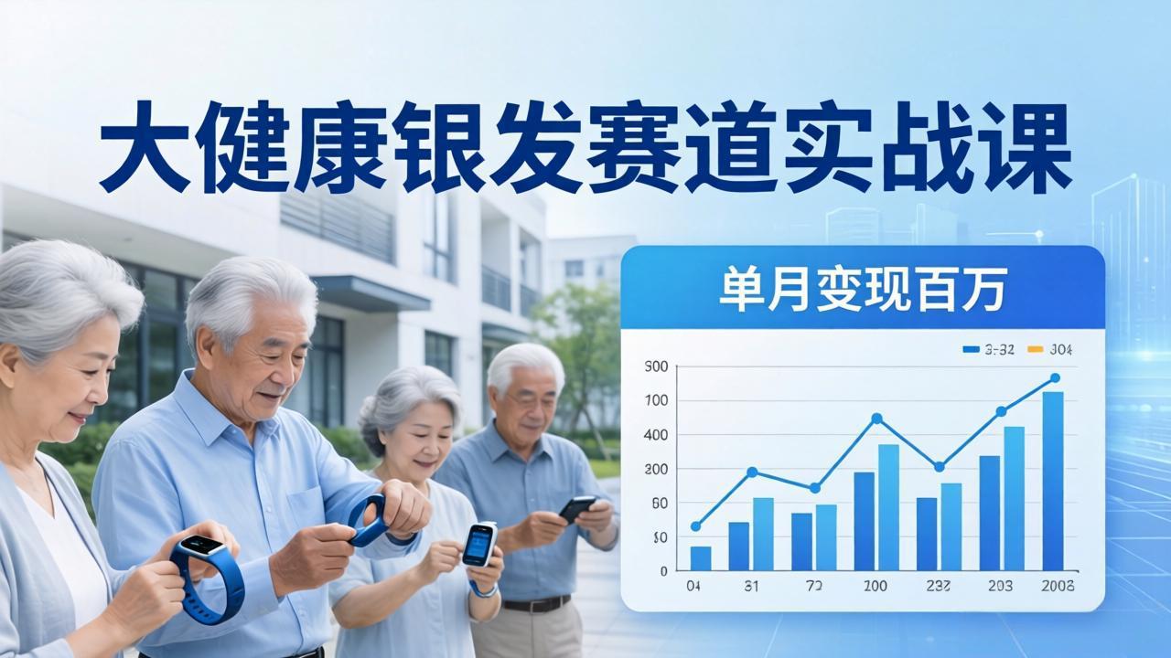 （17754期）大健康银发赛道实战课：拆解视频号线索型 IP 单月变现百万逻辑，教你精准获客高效变现-宇文网创
