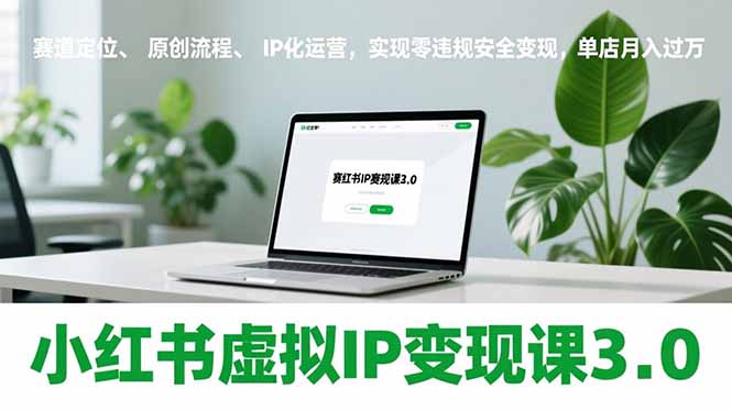 （17029期）小红书虚拟IP变现课3.0，赛道定位、原创流程、IP化运营，实现零违规安全变现，单店月入过万-宇文网创