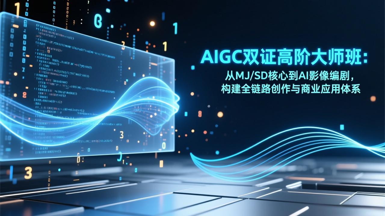 （17198期）AIGC双证高阶大师班：从MJ/SD核心到AI影像编剧，构建全链路创作与商业应用体系-宇文网创