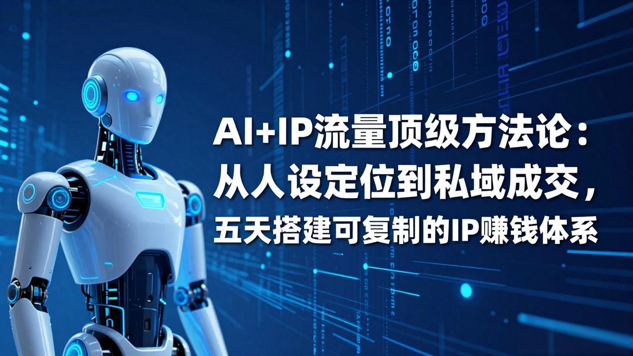 （17521期）AI+IP顶级方法论：从人设定位到私域成交，五天搭建可复制的IP赚钱体系-宇文网创