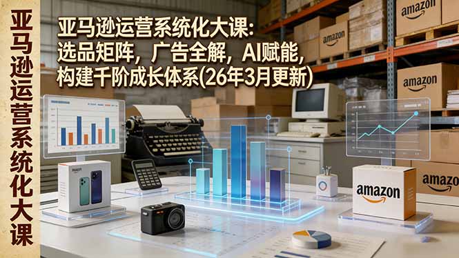 （17622期）亚马逊运营系统化大课：选品矩阵，广告全解，AI赋能，构建千阶成长体系(26年3月更新)-宇文网创