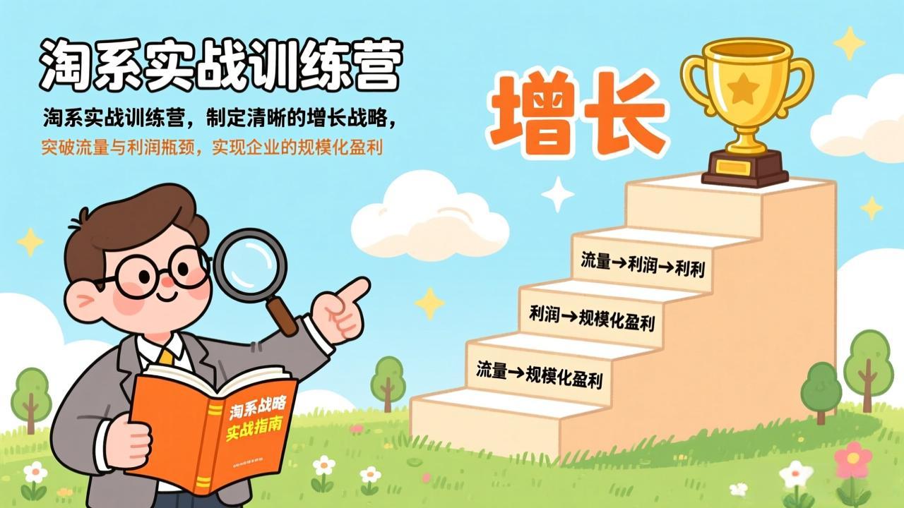 （17325期）淘系实战训练营(更新)，制定清晰的增长战略，突破流量与利润瓶颈，实现企业的规模化盈利-宇文网创