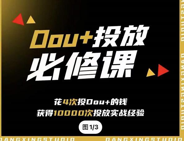 代同学DOU+投放训练营，用付费流量撬动大额自然流量，过得超额变现转化-宇文网创