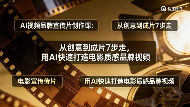 （17697期）AI视频品牌宣传片创作课：从创意到成片7步走，用AI快速打造电影质感品牌视频-宇文网创