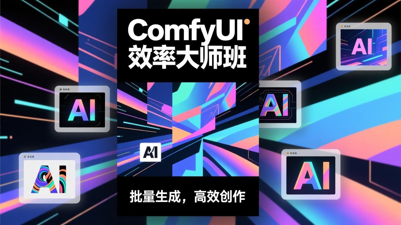 （17107期）ComfyUI效率大师班：工作流搭建，批量生成，将个人AI出图效率提升5-10倍，月接单收入1-3万-宇文网创