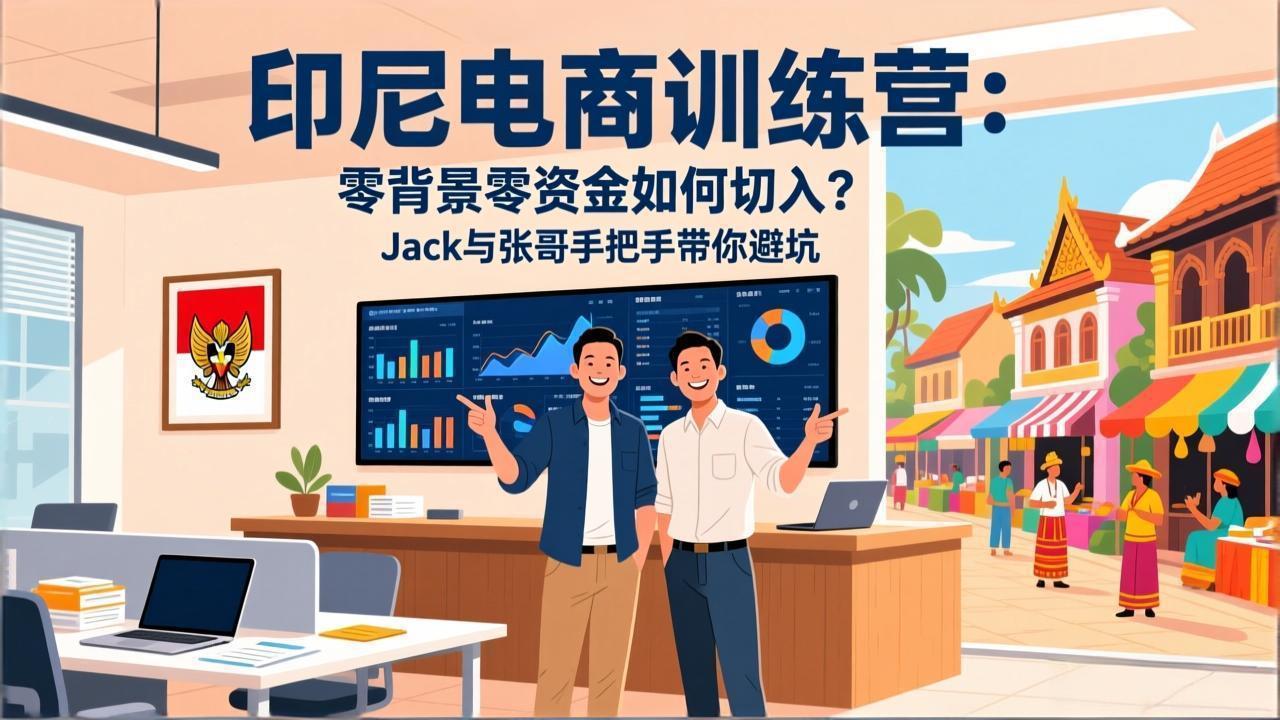 (17533期)印尼电商训练营:零背景零资金如何切入?Jack与张哥手把手带你避坑-宇文网创