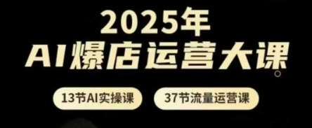 2025年AI爆店运营大课，13节AI实操课+37节流量运营课-宇文网创
