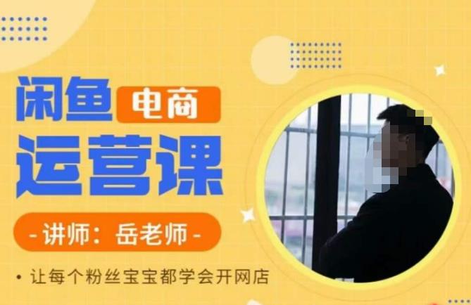 岳老师·闲鱼电商运营课，让每个粉丝宝宝都学会开网店-宇文网创