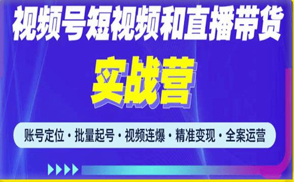 2023最新微信视频号引流和变现全套运营实战课程,小白也能玩转视频号短视频和直播运营-宇文网创