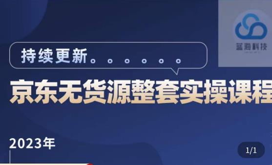 蓝七·2023京东店群整套实操视频教程，京东无货源整套操作流程大总结，减少信息差，有效做店发展-宇文网创