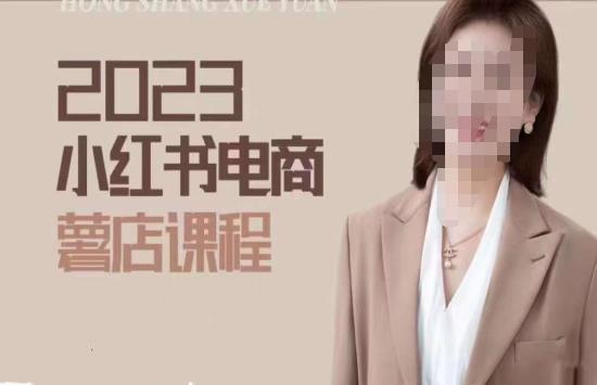 2023小红书电商课,新手小白从0~1玩转小红书薯店电商-宇文网创