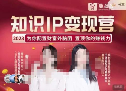 鹿盈盈-知识IP变现实操营，​普通人可复制的知识产品落地实操课，​带你打通知识IP变现底层逻辑-宇文网创