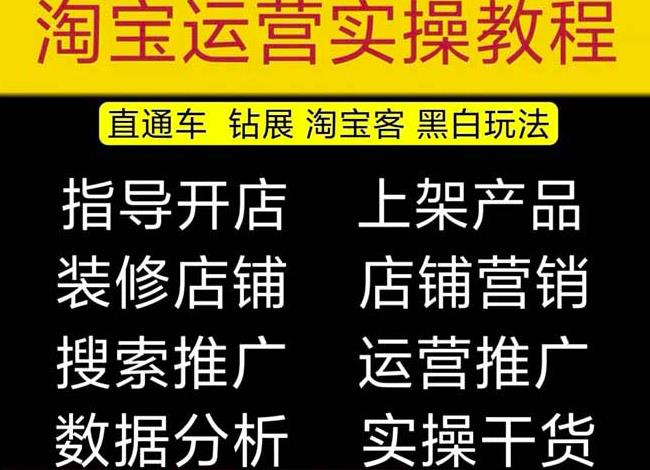 2023淘宝开店教程0基础到高级全套视频网店电商运营培训教学课程-宇文网创