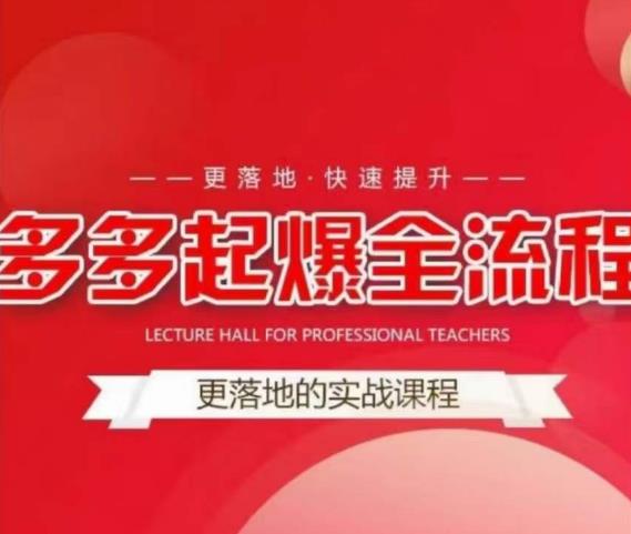 互力-多多新品打爆全流程，拼多多14天拉搜索自然流量，更落地·快速提升-宇文网创