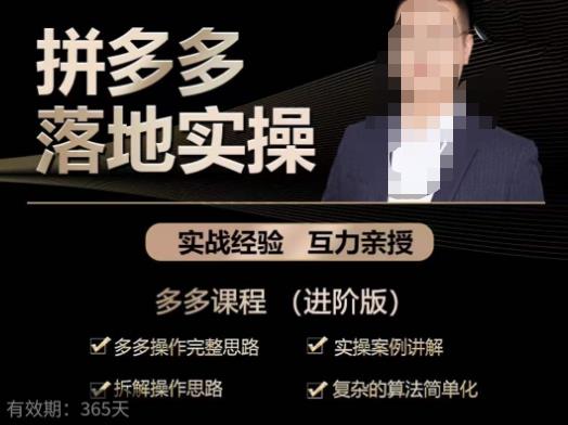 拼多多实战篇·落地实操：多多操作完整思路+实操案例讲解+拆解操作思路+复杂的算法简单化-宇文网创