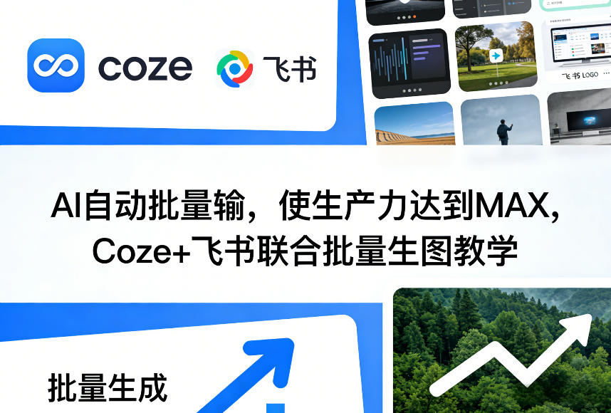 AI自动批量输，使生产力达到MAX，Coze+飞书联合批量生图教学-宇文网创