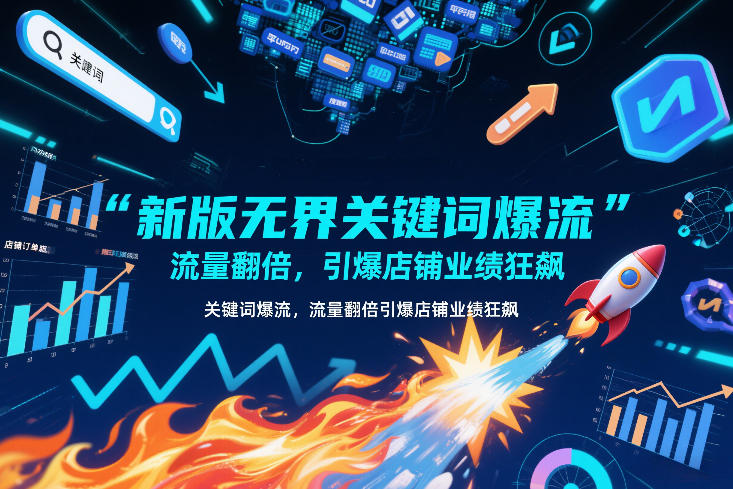新版无界关键词爆流，流量翻倍，引爆店铺业绩狂飙-宇文网创