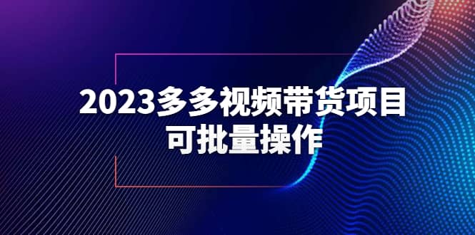 2023多多视频带货项目，可批量操作【保姆级教学】-宇文网创