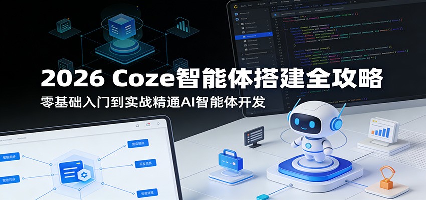 2026 Coze智能体搭建全攻略：零基础入门到实战精通AI智能体开发-宇文网创