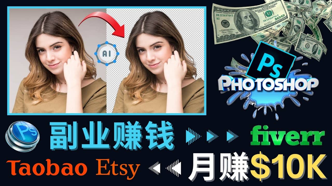 掌握PS修图技能，月赚5000美元以上 – 利用Adobe Photoshop赚钱的3种途径-宇文网创