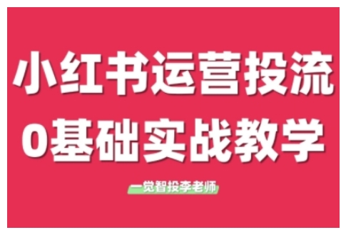 小红书运营投流，小红书广告投放从0到1的实战课，学完即可开始投放（更新）-宇文网创